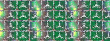 Raster Illustrasyon 'daki Çiçek Deseni' nin son moda çizimi. Renkli çiçekler. Düz Çiçek Elementleri Tasarımı. Renkli Yaz Teması çizim şablonu.