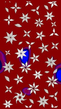 Küçük çiçekteki sevimli çiçek deseni. Raster illüstrasyonu. Tony 'nin kumaş kalıbını çiz. Modaya uygun kumaş deseni.