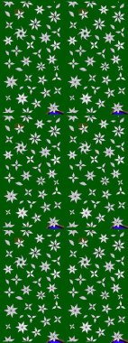 Raster. Renkli Bahar Teması eskiz kalıbı. Düz Çiçek Elementleri Tasarımı.