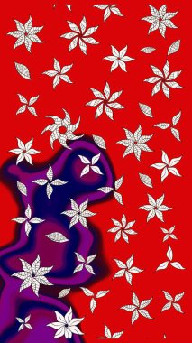 Çiçek arkaplan. Güzel kumaş deseni. Çizim raster deseni.