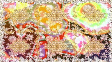 Duvar kâğıdı barok, İspanyol kumaşı. Kusursuz çiçek deseni. Tarafsız renklerde grafiksel modern kusursuz desen. Kusursuz raster arkaplanı.