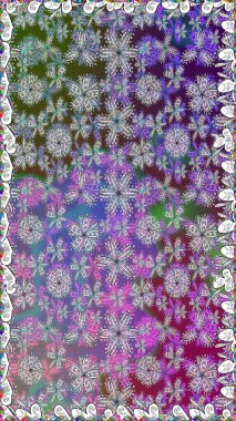 Tarafsız renklerde Asya tekstil tarzında. Kusursuz çiçek deseni. Raster illüstrasyonu.