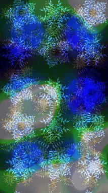 Renkli arka planda güzel kar taneleri. Düz dizayn. Kar tanesi ikonu, izole edilmiş. Raster illüstrasyonu.