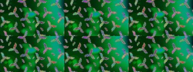 Meteoroloji buz koleksiyonu. Xmas Frost kar taneleri izole edilmiş siluet sembolü. Raster. Kış yeşili, mavi ve nötr noel kar kristal elementi. Kar Tanesi raster simgesi arkaplanı.