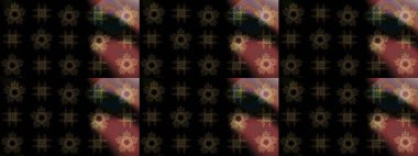 Renkli elementlerle Raster ilginç desen.