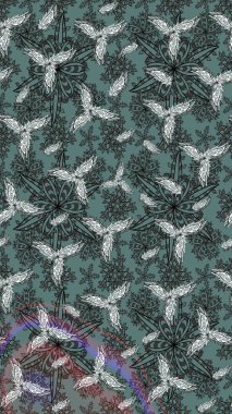 Karalama çiçeği. Renkli Bahar Teması eskiz kalıbı. Düz Çiçek Elementleri Tasarımı. Güzel kumaş deseni. Zentangle soyut çiçekleri. Raster illüstrasyonu.