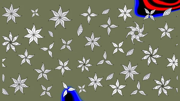 Küçük yeşil ve beyaz çiçeklerle oldukça eski bir besin torbası deseni. Tekstil, kumaş, kapaklar, duvar kağıtları, baskı, paket, koleksiyon defteri, örgü, dekupaj için çiçek arkaplanı..