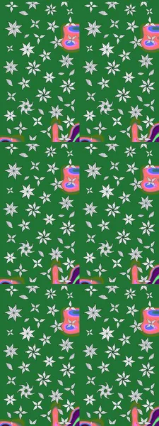 Küçük çiçekteki sevimli çiçek deseni. Tony 'nin kumaş kalıbını çiz. Modaya uygun kumaş deseni. Raster illüstrasyonu.