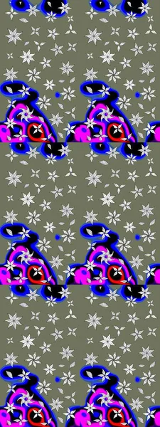 Güzel kumaş deseni. Raster suluboya deseni, narin çiçekler, yeşil ve mavi çiçekler, tebrik kartı şablonu..