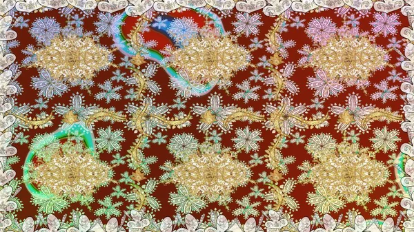 Soyut duvar kâğıdı, ambalaj dekorasyonu. Tarafsız renklerde raster altın desen. Kış sembolü, Mutlu Noeller, Mutlu yıllar 2019. Altın kar taneleri basit, pürüzsüz desen.