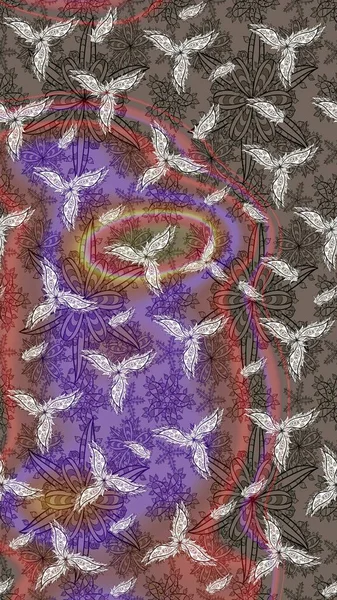 Kahverengi renkli çiçekler. Küçük çiçekte sevimli çiçek deseni var..