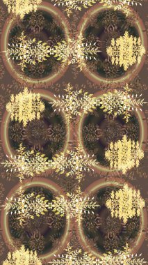 Kış kar tanesi. Kar Tanesi Simgesi. Kar Tanesi Raster illüstrasyonu. Kahverengi, bej ve sarı renklerde izole edilmiş..