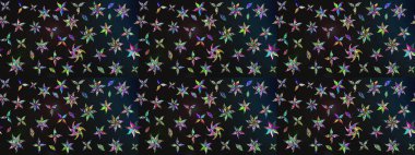 Gri ve mavi renkli güzel bir tekstil. Suluboya çiçekli çiçek deseni. Raster illüstrasyonu.