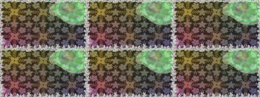 Güzel kumaş deseni. Raster illüstrasyonu. Gri ve kahverengi renklerde. Raster illüstrasyonunda kusursuz çiçek deseni.