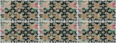 Raster hisseleri. Kusursuz bir arka plan modeli. Gri ve tarafsız çiçekler. Suluboya, elle çizilmiş.