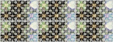 Gri ve nötr renkte çiçekler. Renkli Bahar Temalı Kusursuz Arkaplan. Raster illüstrasyonu. Düz Çiçek Elementleri Tasarımı. Çiçekli, suluboya desenli kusursuz çiçek deseni.