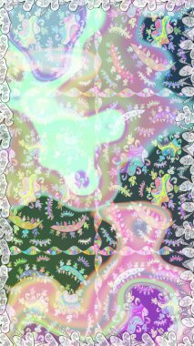 Tarafsız ve gri renklerde Asya tekstil tarzında. Kusursuz çiçek deseni. Raster illüstrasyonu.