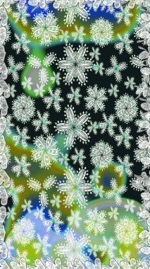 Suluboya, elle çizilmiş. Kusursuz bir arka plan modeli. Raster illüstrasyonu. Gri ve nötr renklerde yaprakları olan yabani çiçekler.