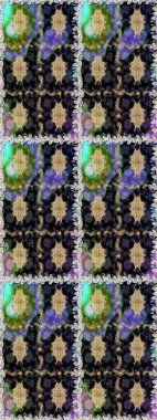 Duvar kâğıdı barok, İspanyol kumaşı. Kahverengi ve bej renklerde altın elementler. Çiçek deseni. Şık bir grafik desen. Kusursuz raster arkaplanı.