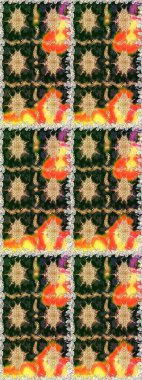 Duvar kâğıdı barok, İspanyol kumaşı. Çiçek deseni. Kahverengi ve bej renklerde altın elementler. Şık bir grafik desen. Kusursuz raster arkaplanı.