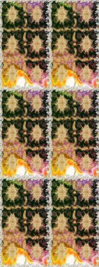 Kusursuz raster arka plan. Çiçek deseni. Şık bir grafik desen. Kahverengi ve bej renklerde altın elementler. Duvar kâğıdı barok, İspanyol kumaşı.