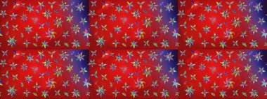 Raster - stok. Kırmızı ve menekşe çiçekli eskiz deseni, suluboya çiçek deseni, şirin çiçek, duvar kağıdı, kart veya kumaş için fayanslı.