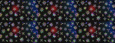 Kabile sanatı boho baskısı, klasik çiçek arkaplanı. Soyut etnik raster çizim kalıbı. Arkaplan dokusu, duvar kağıdı, çiçek teması.