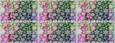 Gri ve nötr arkaplanda. Çocuksu tasarım. Tekstil, kumaş, ambalaj, hatıra defteri için hoş bir çiçek arkaplanı. Elle çizilmiş karalama çiçekleri ile pürüzsüz desen.