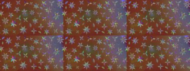 Yumuşak, bahar çiçekli arka plan. Kahverengi ve nötr renklerde çiçekler. Raster çiçek desenli ve çiçekli..