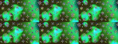 Raster deseni. Suluboya etkisi. Organik elementler. Botanik çizim deseni.