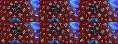 Çiçekli çiçek deseni, suluboya. Raster deseni. Küçük çiçekte güzel bir çiçek deseni..