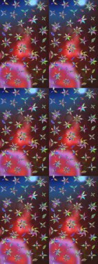 Raster illüstrasyonu. Ultraviyole kumaş deseni. Organik motif arka planı. Çizim deseni.