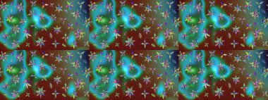 Çiçek deseni. Flower eskiz arka planı. Şatafatlı bahar bahçesi dokusu. Raster illüstrasyonu.