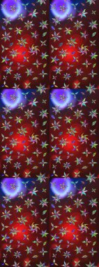 Kahverengi ve kırmızı renkte çiçekler. Küçük çiçekte sevimli çiçek deseni var..