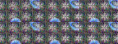 Çiçekli, pürüzsüz bir desen. Raster illüstrasyonu. Gri, yeşil ve mavi renklerde bahar çiçekleri. Raster çiçekleri klasik tarzda resmedilir..