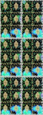 Kusursuz raster arka plan. Duvar kâğıdı barok, İspanyol kumaşı. Şık bir grafik desen. Kahverengi ve bej renklerde altın elementler. Çiçek deseni.