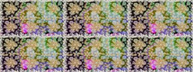 Süslü dekorasyon. Raster illüstrasyonu. Damask altın soyut çiçek gri ve nötr renklerde pürüzsüz desen.