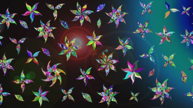 Güzel kumaş deseni. Raster suluboya çiçek deseni, narin çiçekler, gri ve mavi çiçekler, tebrik kartı şablonu..