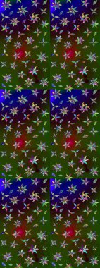 Yumuşak, yaz çiçekli arka plan. Çiçekli karalama şeklinde Raster çiçek deseni. Yeşil ve kahverengi renkte çiçekler.