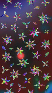 Tropik çiçekler. Renkli çiçekler. Gömlek çizimi Arkaplan Deseni.