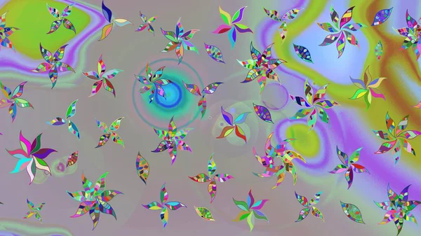 Parlak çiçekli kolaj çiçekleri gri ve nötr. Çiçekli zambakların eskiz geçmişi. Çiçek tasarımı için inanılmaz kolaj cennet tarzı..