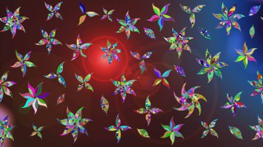 Parlak elementlerin. Çizim çiçek deseni duvar kağıdı, web sitesi arka planı, ambalaj kağıdı, davetiye, broşür, afiş veya web sitesi için kullanılabilir. El çizimi Raster illüstrasyonu.