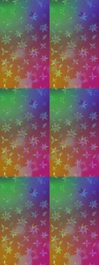 El çizimi çiçek çizimi deseni (fayans). Tekstil için suluboya eskiz deseni. Şirin çiçekli, desenli, kahverengi ve mor renkli çizim deseni.