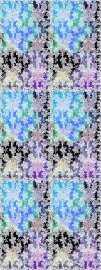 Çiçeksiz desenli nakış işlemeli gelincikler ve vadideki zambaklar. Tekstil tasarımı için doğal ve mavi renkli geleneksel halk çiçekleri buketi.