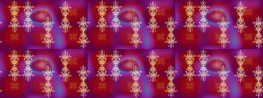 Kar taneleri deseni. Kar taneleri arka planda. Raster illüstrasyonu. Renkli arka planda izole edilmiş kar tanelerinin düz tasarımı. Kar tanesi süslemeli desen.