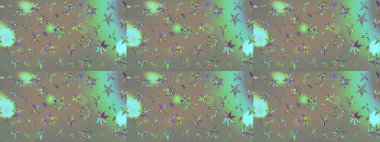 Çiçek desenli çizim. Raster illüstrasyonu. Asya tekstil tarzında. Gri ve bej renkli çiçekler. Raster illüstrasyonu.