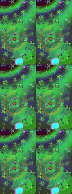 Küçük yeşil, mor ve çiçeklerle oldukça eski bir besin torbası deseni. Tekstil, kumaş, kapaklar, duvar kağıtları, baskı, naylon, koleksiyon defteri, örgü, dekupaj için güzel bir eskiz. Millefleurlar.