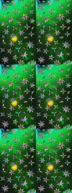 Tekstil için figür. Yapraklı çizim şekli. Poster ya da kapak için arka plan. Davetiye ve kartpostal tasarımı için dekoratif çiçek unsurları. Sevimli zarif çiçekler Raster illüstrasyonu.