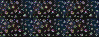 Gri ve mavi renkli şirin çiçek desenleri. Raster Modaya uygun kumaş deseni. Renkli Bahar Teması eskiz kalıbı. Düz Çiçek Elementleri Tasarımı.