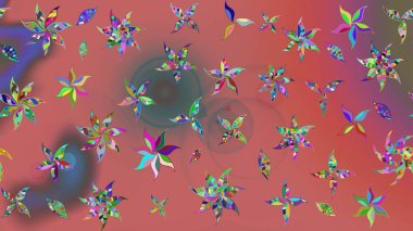 Hediye ambalaj kağıdı, tebrik kartları, posterler ve pankart tasarımı. Pembe ve kahverengi renkte çiçekler. Raster düz çiçek çizim deseni.